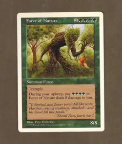 Magic the Gathering MTG: 5th Edition: FORCE OF NATURE NM See Scans - Image 1