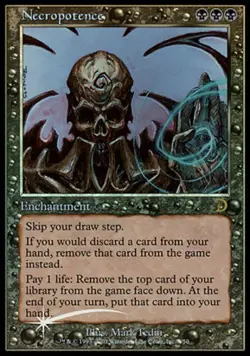 MTG Necropotence - Foil, Light Play, English Deckmasters - Image 1