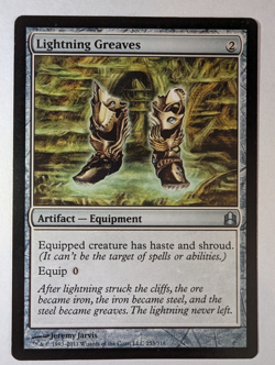 Lightning Greaves LP Commander 2011 MTG Magic the Gathering - Image 1