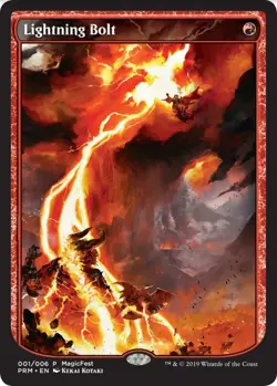 1x Lightning Bolt - Foil Light Play MTG Magic - Kid Icarus - - Image 1