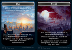 4x (019/019) Day // Night Double-sided Token MTG Innistrad: Midnight Hunt NM Mag - Image 1