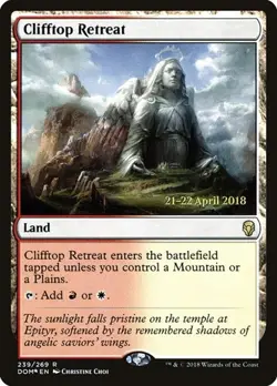 Clifftop Retreat - Foil Prerelease Promo Dominaria LP MTG - Image 1