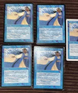 MTG Card. Hydroblast x5 (4 ice age, 1 fifth edition). see pictures - Image 2