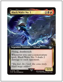 1x Black Waltz No. 3, Extended Art, Final Fantasy, Magic MTG NM - Image 1