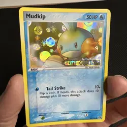 Mudkip Reverse Holo 56/106 EX Emerald Pokemon Card Stamped - Image 1