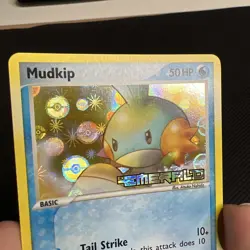 Mudkip Reverse Holo 56/106 EX Emerald Pokemon Card Stamped - Image 2