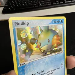Mudkip Reverse Holo 56/106 EX Emerald Pokemon Card Stamped - Image 5