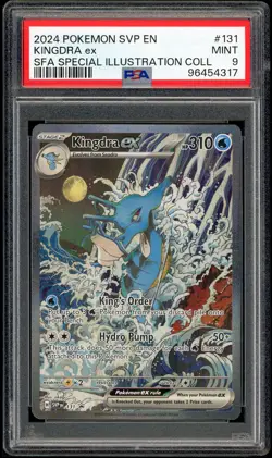 PSA 9 MINT Kingdra EX SVP EN 131 Shrouded Fable Black Promo Pokemon - Image 1