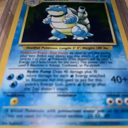 Pokemon TCG Blastoise Base Set Holo Rare Card 2/102 Used - Image 2