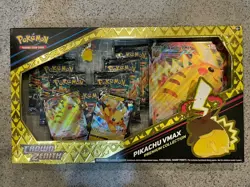 Pokemon TCG Crown Zenith Pikachu VMAX Premium Collection Box - 7 Booster Packs - Image 1