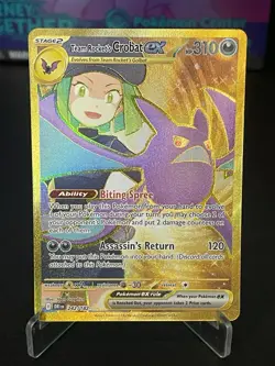 Team Rocket's Crobat ex 242/182 Pokemon Destined Rivals Hyper Rare PACK FRESH - Image 1