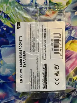 SEALED Team Rocket's Tyranitar (Pokemon Center Exclusive) 096/182 Stamped - Image 2
