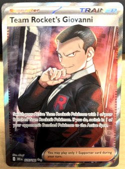 Pokemon Scarlet & Violet Destined Rivals 225 Team Rocket's Giovanni ULTRA RARE - Image 1