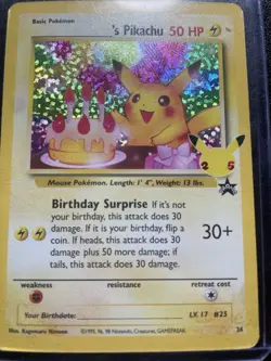 Pokemon Pikachu TCG 25th Anniversary Celebration Series Promo - Image 2