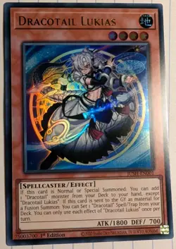 Dracotail Lukias - Ultra Rare - JUSH-EN001 NM - Yu-Gi-Oh TCG - Image 1