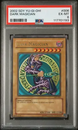 YUGIOH PSA 6 EX-MT 2002 Dark Magician SDY-006 Ultra Rare Unlimited - Image 1