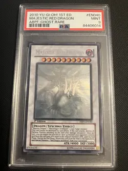 Yu-Gi-Oh Majestic Red Dragon Ghost Rare 1st Edition ABPF-EN040 PSA 9 - Image 1