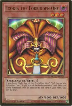 Yu-Gi-Oh Card - MGED-EN005 - EXODIA THE FORBIDDEN ONE (premium gold rare holo) - Image 1