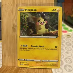 Pokemon TCG Morpeko SWSH Black Star Promo SWSH012 Holo Promo 2020 Card - Image 1