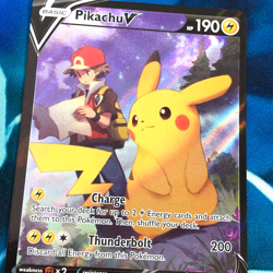 Pikachu V - TG16/TG30 - Full Art Holo Rare Lost Origin - Pokemon Card - NM - Image 2