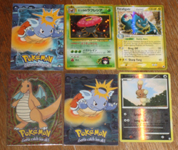 6 pokemon cards 2 holos 2 stage 2 and 1 stage 3 stage 2 and 3 are topps - Image 1