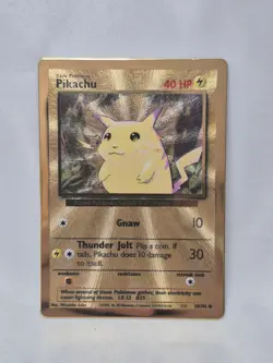 PIKACHU Gold Metal Pokemon Card - Celebrations Promo - UPC - 58/102 . Mint - Image 1