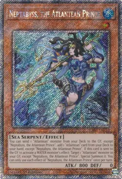 Yugioh! Neptabyss, the Atlantean Prince - RA03-EN013 - Platinum Secret Rare - 1s - Image 1