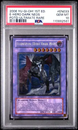 YU-GI-OH! Elemental Hero Dark Neos POTD-EN033 Ultima Rare 1st Edition PSA10 - Image 3