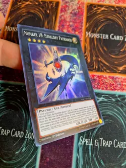 Yu-Gi-Oh! Number 18: Heraldry Patriarch WSUP-EN004 Super 1st Edition Near Mint - Image 2