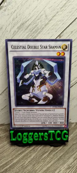 Yu-Gi-Oh! Celestial Double Star Shaman / DUSA EN018 1st Edition LP - Image 1