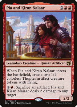 PIA AND KIRAN NALAAR x1 mtg NM-M Duel Deck Rare 1 cards Elves v Inventors - Image 1