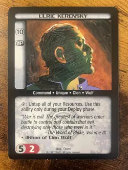 Battletech CCG TCG Card Game Rare Counterstrike Ulric Kerensky - Image 1