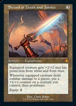 Sword of Truth and Justice -Foil Light Play MTG Modern Horizons 1 Retro Frames - Image 1