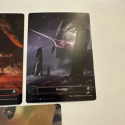 GALAXY FOIL Edge of Eternities Full Art Borderless Basic Lands Complete 5x MINT - Image 4