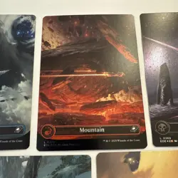 GALAXY FOIL Edge of Eternities Full Art Borderless Basic Lands Complete 5x MINT - Image 5