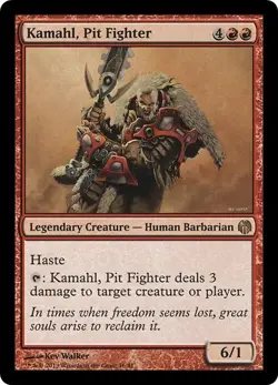 KAMAHL, PIT FIGHTER x1 mtg NM-M Duel Deck Rare 1 cards Heroes v Monsters - Image 1