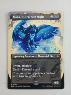 Magic The Gathering Maha, Its Feathers Night Borderless Regular BLB 0289 MTG NM - Image 1