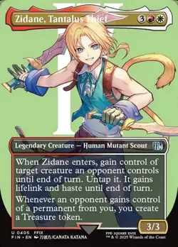 Zidane, Tantalus Thief (#405) - Foil Extended Art FIN NM MTG - Image 1