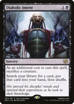 1x Diabolic Intent NM Eng MTG - The Brothers' War - Image 1