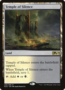 TEMPLE OF SILENCE mtg NM-M M20 Magic Core Set 2020 1 Rare - Image 1