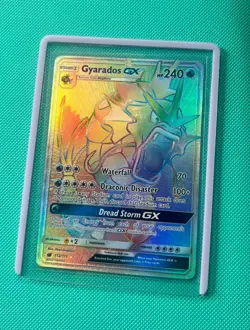 Gyarados GX 112/111 Rainbow Secret Rare Holo Crimson Invasion - Pokemon Card TCG - Image 1