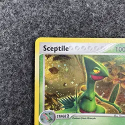 Sceptile 4/17 Holo Rare POP Series 1 Pokemon Card Swirl - Image 2