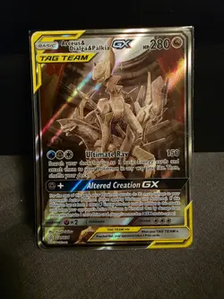 Pokemon TCG Arceus Dialga Palkia GX Card 221/236 Cosmic Eclipse Tag Team - Image 1