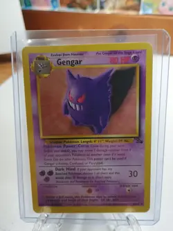 Pokemon TCG Gengar 20/62 Fossil Unlimited Edition Regular Rare Non-Holo Card LP - Image 1