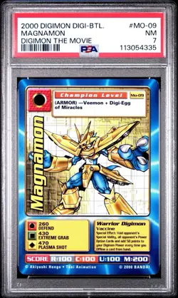 PSA 7 Near Mint Magnamon Mo-09 Digimon The Movie Promo Card Vintage Rare - Image 1