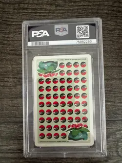1998 POKEMON STADIUM GREEN POKER CARD BULBSAUR PSA 10 MINT JACK OF SPADES - Image 2