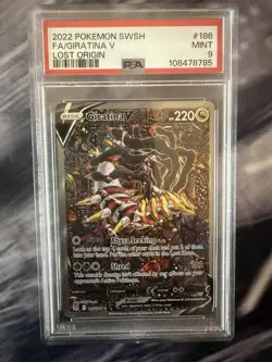 Pokemon Lost Origins Giratina v Alt Art Card 186/196 Mint Rare Psa 9 - Image 1