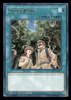 Yugioh Snake Rain #ANGU-EN051 Ancient Guardians LP - Image 1