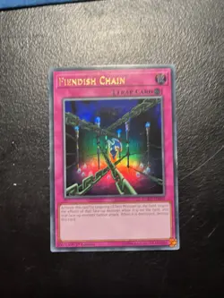 Yugioh Fiendish Chain LCKC-EN095 Super Rare 1st Ed NM - Image 1