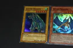 Yugioh Card Lot LP-PL Super Rare Luster Dragon LOD-050 & Spear Dragon LOD-035 - Image 2